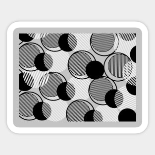 Black and White Circles Sticker